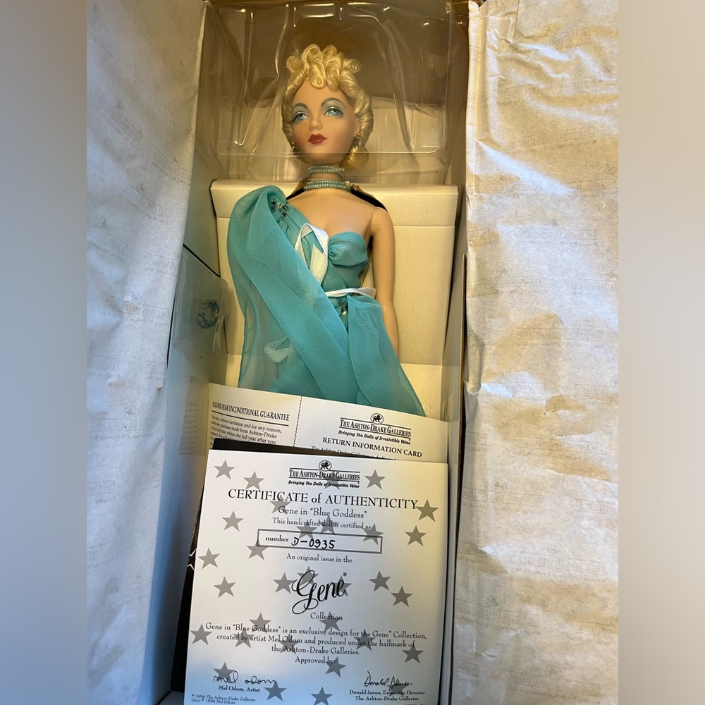 Gene doll- “Blue Goddess”- Ashton Drake series